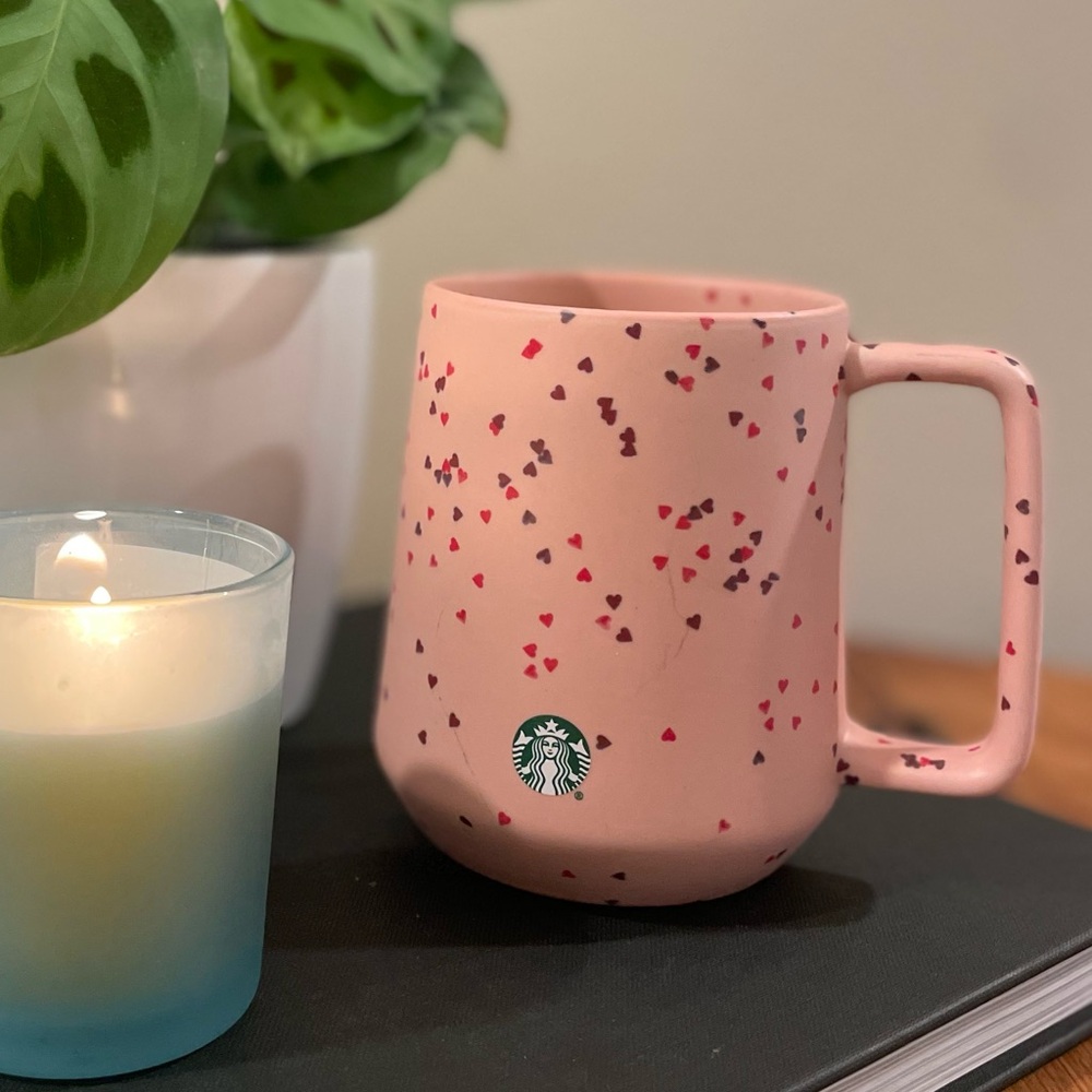 Starbucks Pink Confetti Hearts Valentine’s Day Mug (Limited Edition)